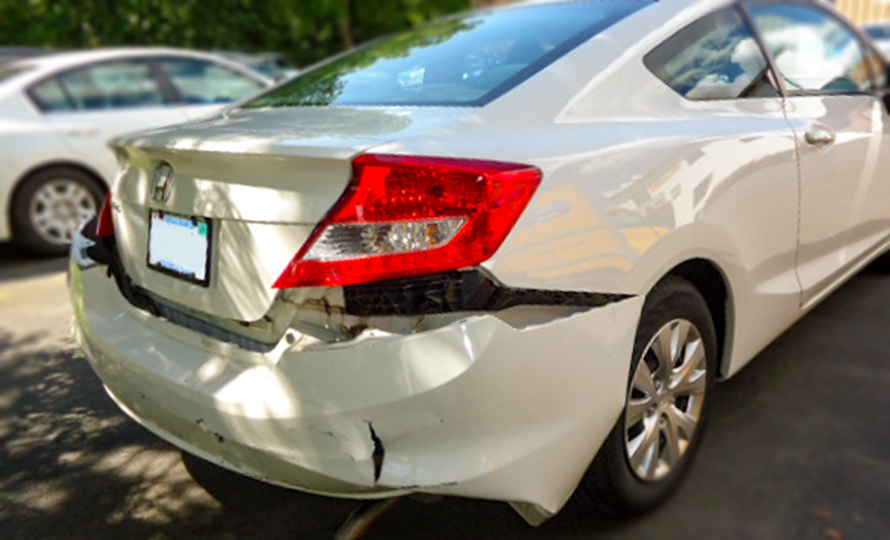 Rear collision