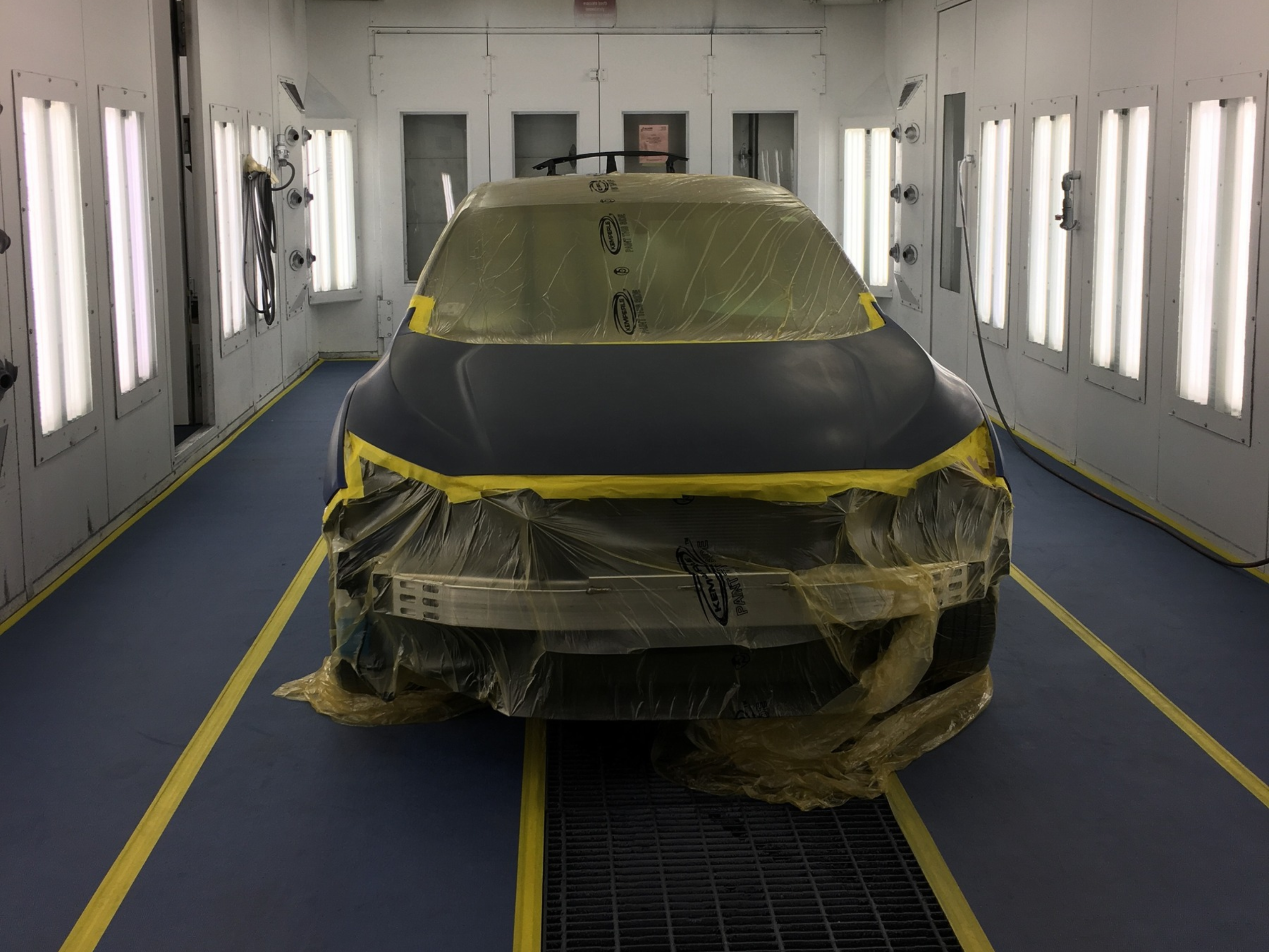A car being painted