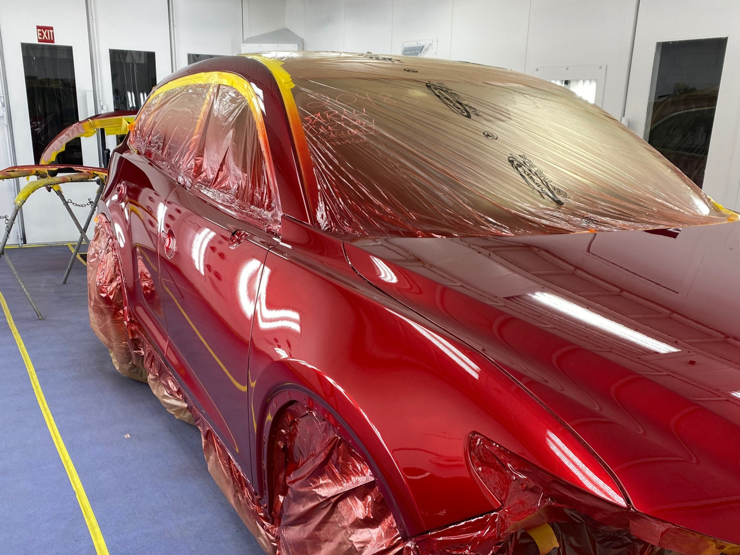 Car painting process.